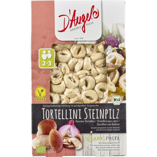 Tortellini bio cu umplutura de hribi, 250g