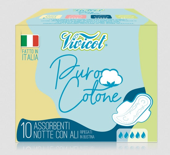 ABSORBANTE DE NOAPTE EXTRA LUNGI DIN BUMBAC BIO, HIPOALERGENIC - 5 PICATURI (10 BUC)